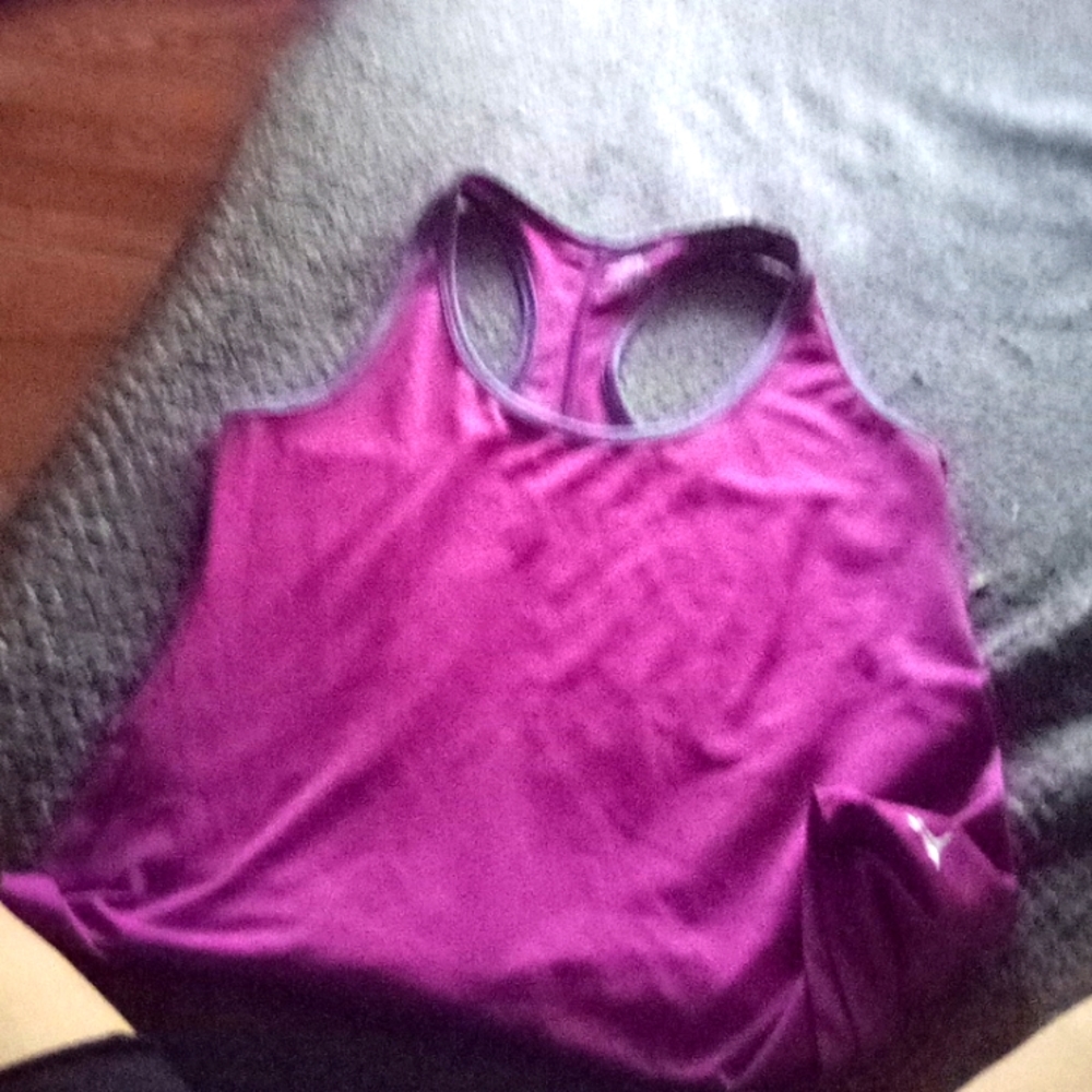 Maroon exercise shirt